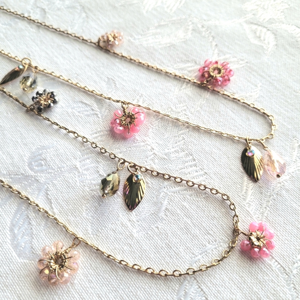 Ali Khan Pink Charm Necklace